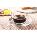 Haonai cheap and hot sale glass coffee cup and saucer set